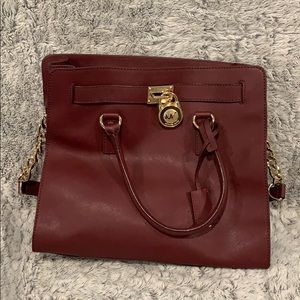 Micheal Kors Large Burgundy Hamilton